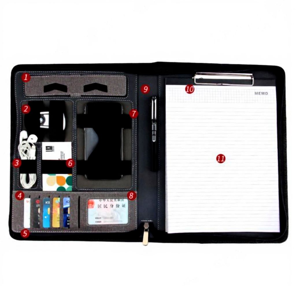 Sổ đựng tài liệu A4 kiêm sạc dự phòng đa chức năng 