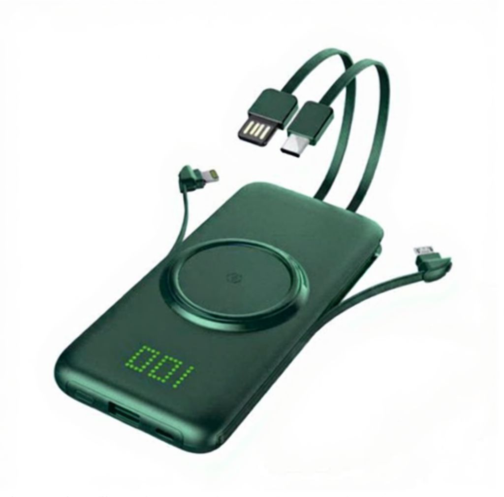 Pin sạc ko dây kèm nhiều đầu cáp sạc