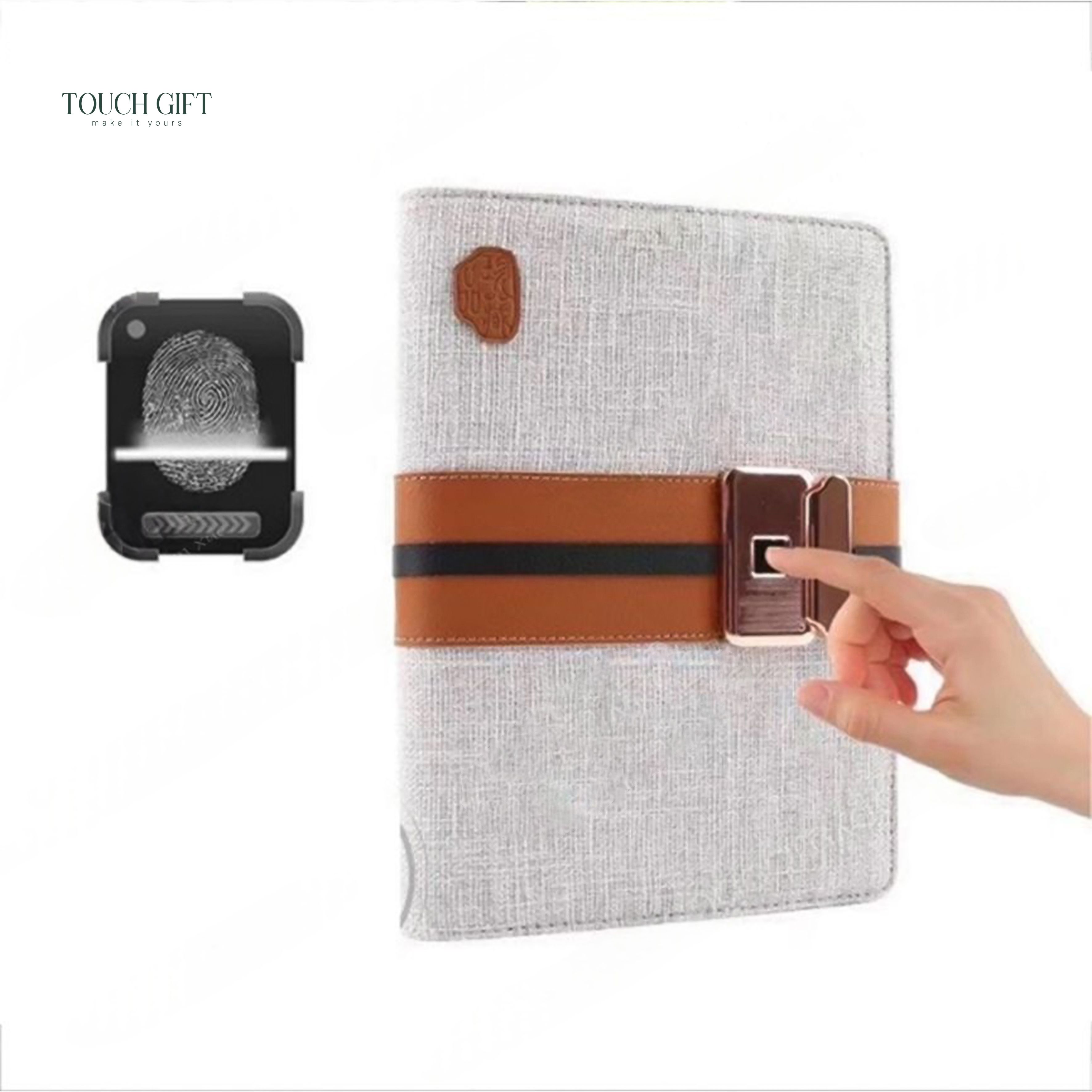 Sổ da tích hợp khóa vân tay 