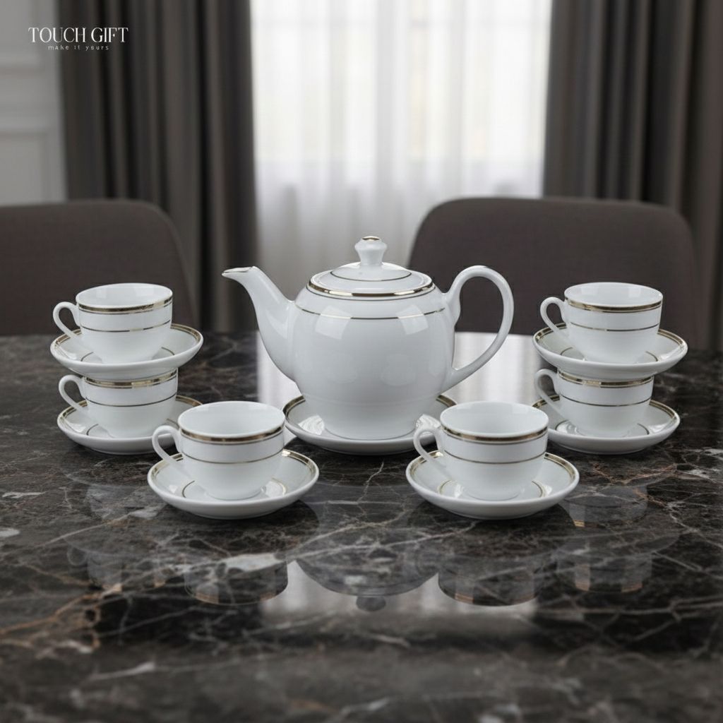 Bộ bình trà vàng cao cấp 